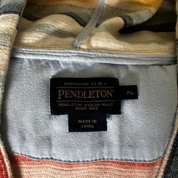 Pendleton unisex cotton stripped pull over oversized sz xl - Picture 5 of 6